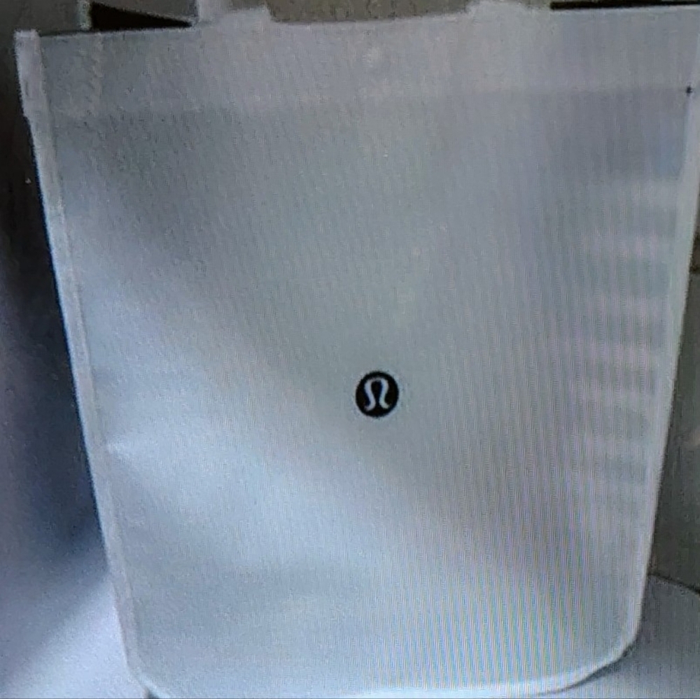 Lululemon Large White Reusable Tote Bag - Shopping, Gym, Travel, Carry-all